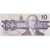 BC-57a 1989 Canada $10 Thiessen-Crow, ADK, Almost Uncirculated (AU50)