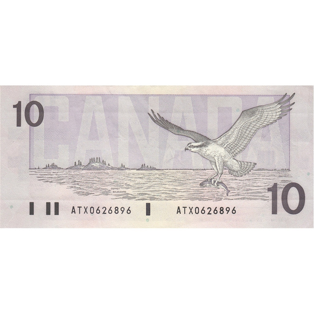BC-57aA 1989 Canada $10 Thiessen-Crow, ATX, Extra Fine (EF40)