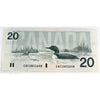 BC-58d 1991 Canada $20 Knight-Dodge, EWS, AU-UNC (AU55)