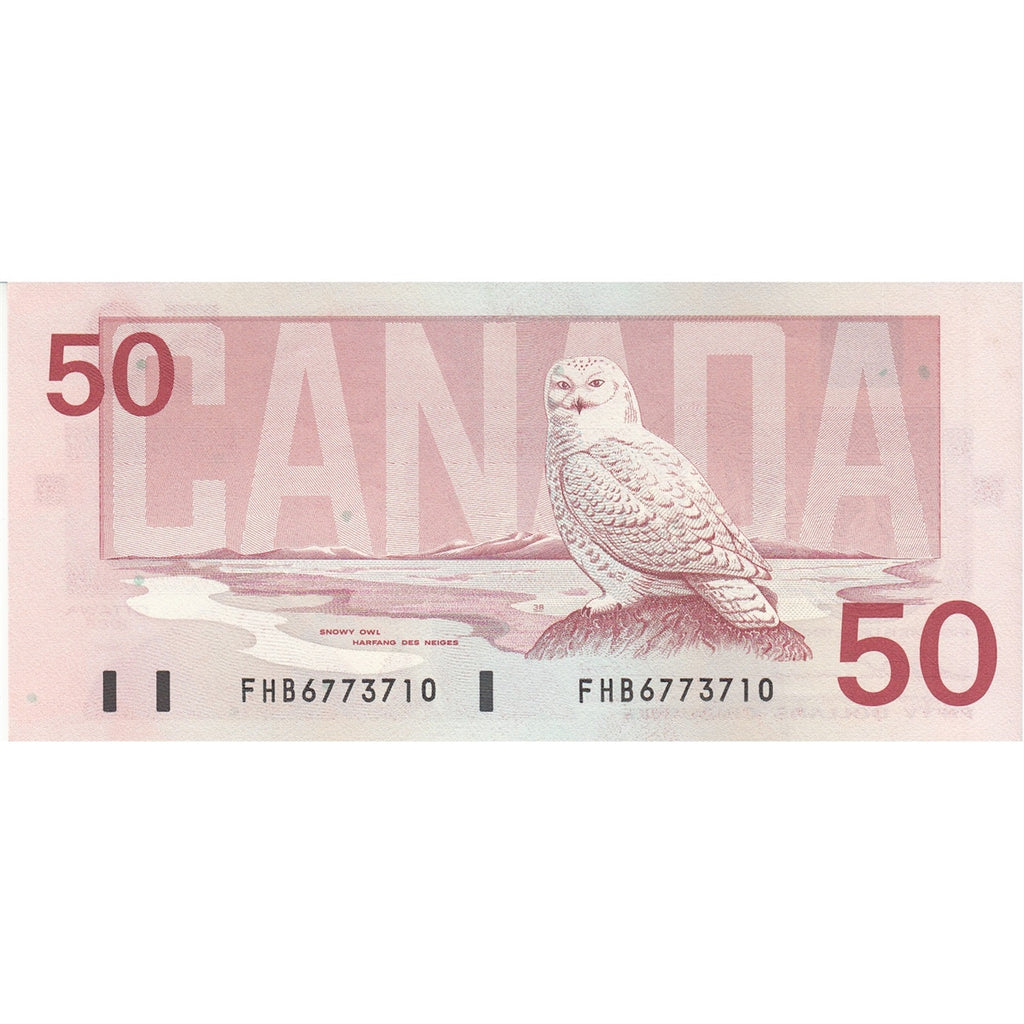 BC-59a 1988 Canada $50 Thiessen-Crow, FHB, Uncirculated (MS60)