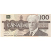 BC-60a 1988 Canada $100 Thiessen-Crow, AJN, Almost Uncirculated (AU50)