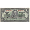 BC-21c 1937 Canada $1 Gordon-Towers, K/L, Extra Fine (EF40)