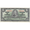 BC-21c 1937 Canada $1 Gordon-Towers, Y/L, Very Fine (VF20)
