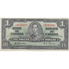 BC-21c 1937 Canada $1 Gordon-Towers, G/M, VF-EF (VF30)
