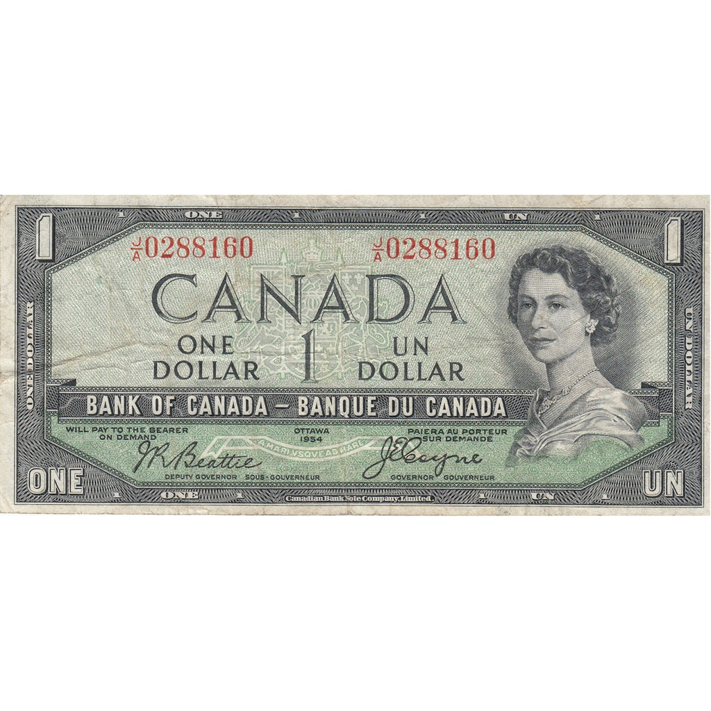 BC-29b 1954 Canada $1 Beattie-Coyne, Devil's Face, J/A, F-VF (F15)
