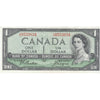BC-37a 1954 Canada $1 Beattie-Coyne, Z/A, VF-EF (VF30)