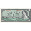 BC-37a 1954 Canada $1 Beattie-Coyne, R/L, EF-AU (EF45)