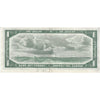 BC-37a 1954 Canada $1 Beattie-Coyne, R/L, EF-AU (EF45)