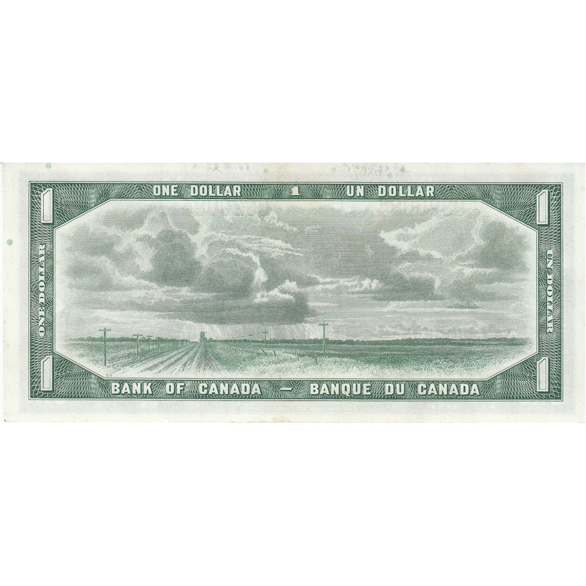 BC-37a 1954 Canada $1 Beattie-Coyne, S/L, Almost Uncirculated (AU50)