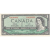BC-37b 1954 Canada $1 Beattie-Rasminsky, W/O, Almost Uncirculated (AU50)