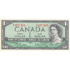 BC-37b-i 1954 Canada $1 Beattie-Rasminsky, X/P, Choice Uncirculated (CUNC63)
