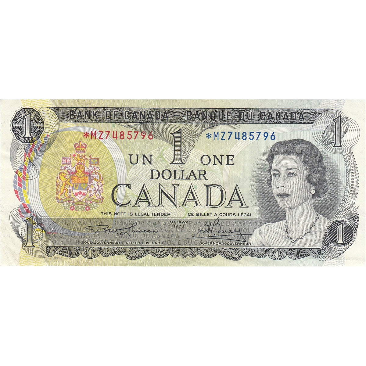 BC-46aA 1973 Canada $1 Lawson-Bouey, *MZ, VF-EF