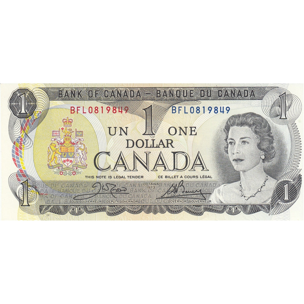 BC-46b 1973 Canada $1 Crow-Bouey, BFL, Uncirculated (MS60)