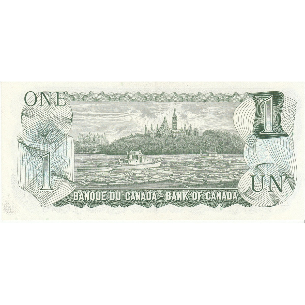 BC-46bA 1973 Canada $1 Crow-Bouey, AAX, VF-EF (VF30)