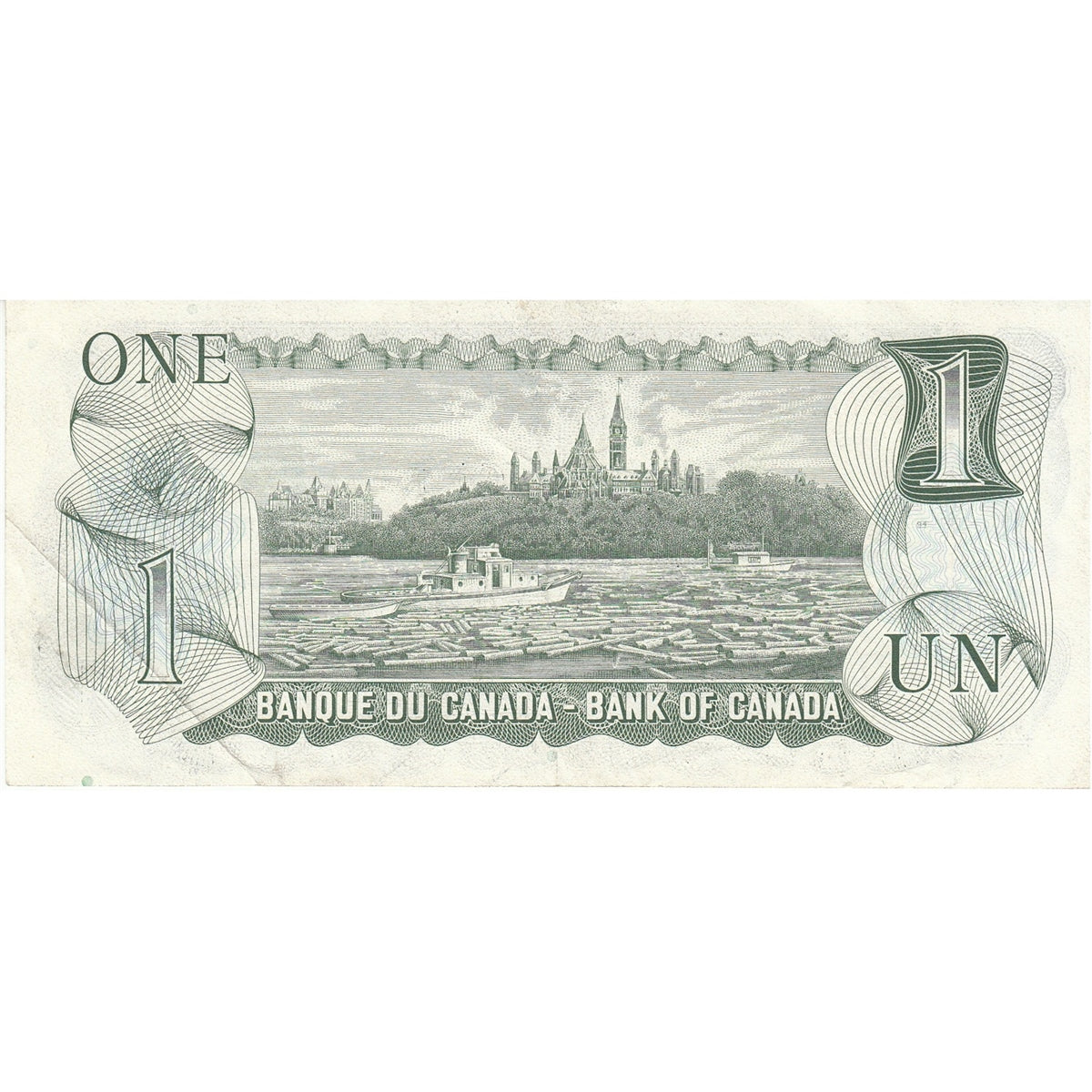 BC-46aA-i 1973 Canada $1 Lawson-Bouey, AAX, Lithographed, Very Fine (VF20)