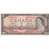 BC-38a 1954 Canada $2 Beattie-Coyne, N/B, VF-EF (VF30)