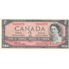 BC-38b 1954 Canada $2 Beattie-Rasminsky, R/U, Uncirculated (MS60)