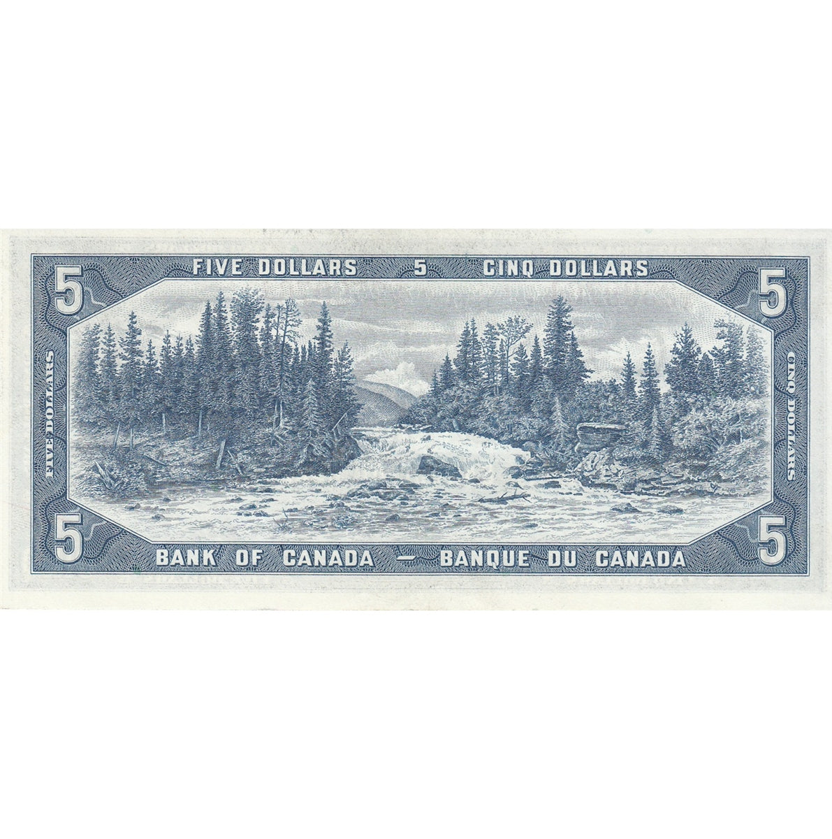 BC-39b 1954 Canada $5 Beattie-Rasminsky, F/S, EF-AU (EF45)