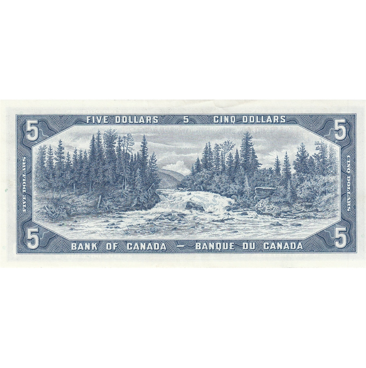BC-39b 1954 Canada $5 Beattie-Rasminsky, I/S, Almost Uncirculated (AU50)