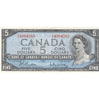 BC-39b 1954 Canada $5 Beattie-Rasminsky, Y/S, AU-UNC (AU55)