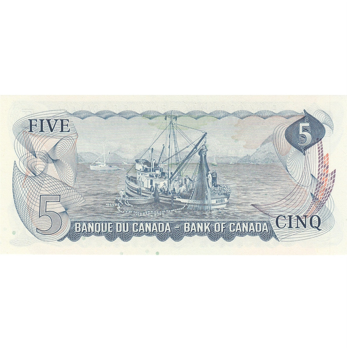 BC-48a 1972 Canada $5 Bouey-Rasminsky, CM, Choice Uncirculated (CUNC63)