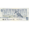 BC-56b 1986 Canada $5 Thiessen-Crow, FNS, Almost Uncirculated (AU50)