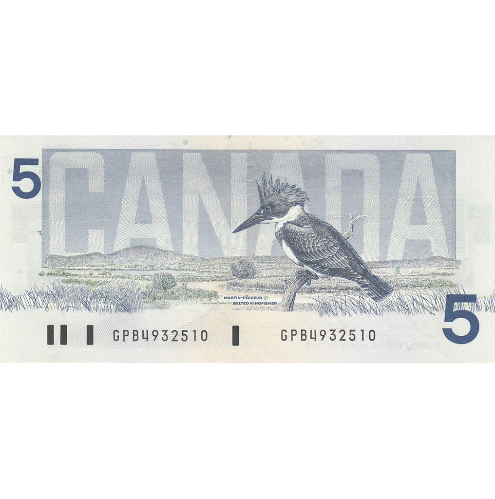 BC-56c 1986 Canada $5 Bonin-Thiessen, GPB, Uncirculated (MS60)