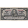 BC-24b 1937 Canada $10 Gordon-Towers, R/D, VG-F (VG10)