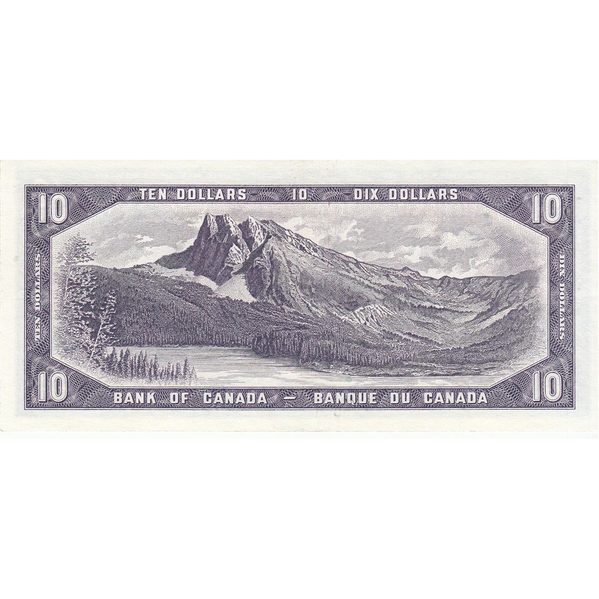 BC-40a 1954 Canada $10 Beattie-Coyne, L/D, Almost Uncirculated (AU50)
