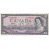 BC-40a 1954 Canada $10 Beattie-Coyne, N/D, Extra Fine (EF40)