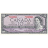 BC-40b 1954 Canada $10 Beattie-Rasminsky, S/T, Choice Uncirculated (CUNC63)