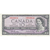 BC-40b 1954 Canada $10 Beattie-Rasminsky, J/V, VF-EF (VF30)