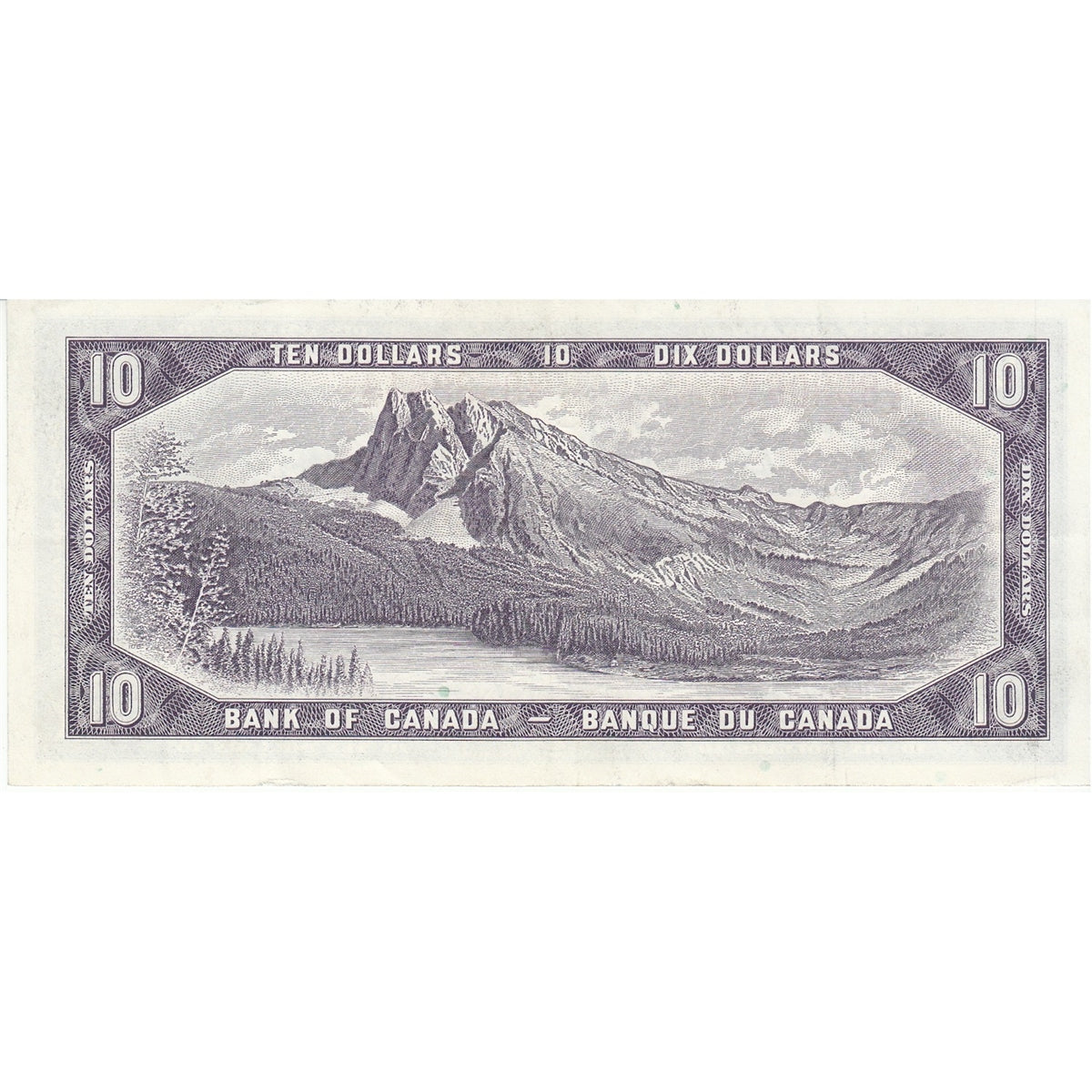 BC-40b 1954 Canada $10 Beattie-Rasminsky, J/V, VF-EF (VF30)