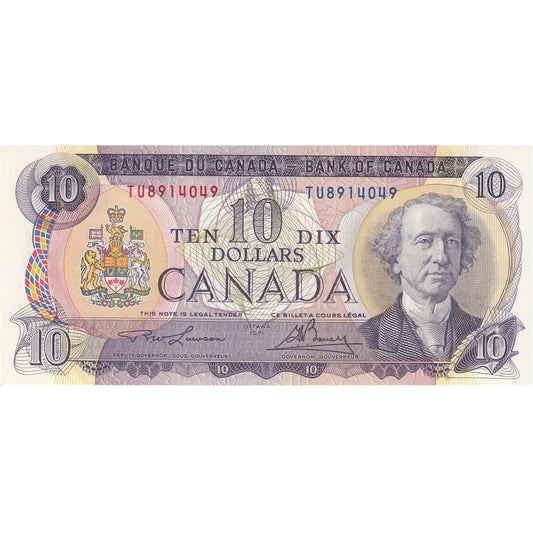 BC-49c 1971 Canada $10 Lawson-Bouey, TU, Choice Uncirculated (CUNC63)