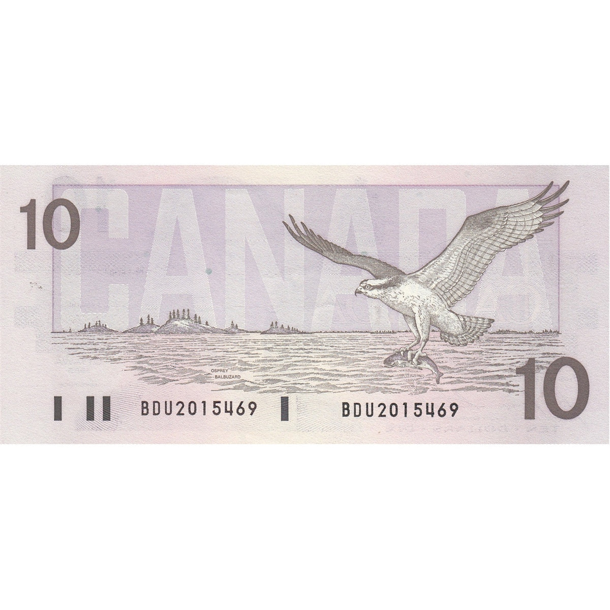 BC-57b 1989 Canada $10 Bonin-Thiessen, BDU, AU-UNC (AU55)