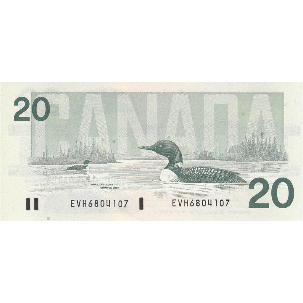 BC-58b 1991 Canada $20 Bonin-Thiessen, EVH, Choice Uncirculated (CUNC63)