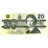 BC-58b-i 1991 Canada $20 Bonin-Thiessen, AVT, Almost Uncirculated (AU50)