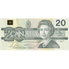 BC-58b-ii 1991 Canada $20 Bonin-Thiessen, EVD w/o BPN, AU-UNC (AU55)