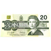 BC-58d 1991 Canada $20 Knight-Dodge, EYE, Almost Uncirculated (AU50)