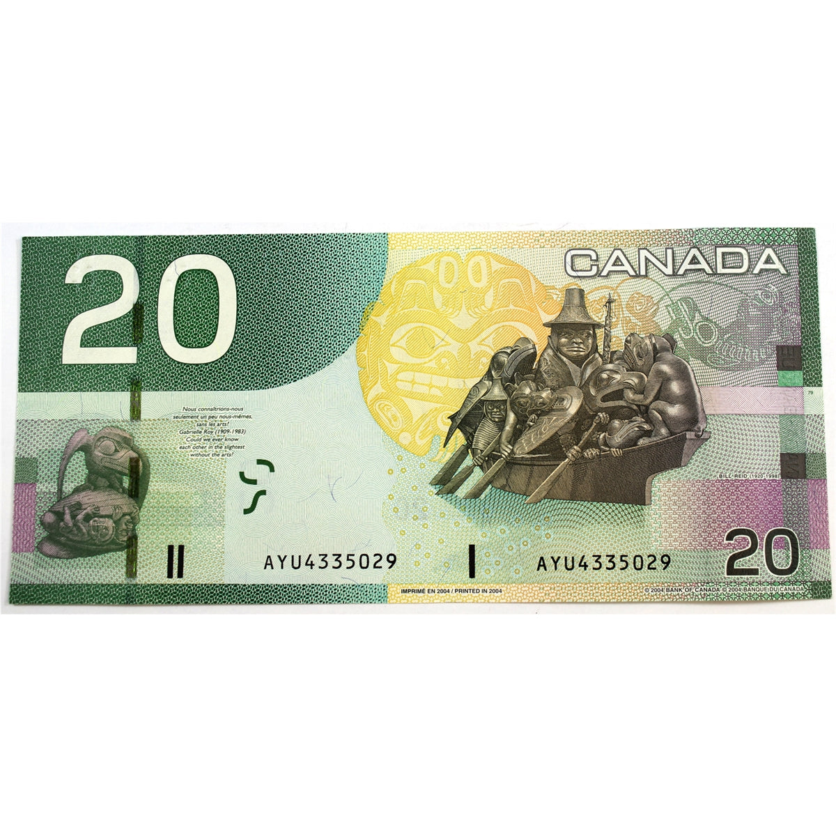 BC-64a 2004 Canada $20 Jenkins-Dodge, AYU, AU-UNC (AU55)