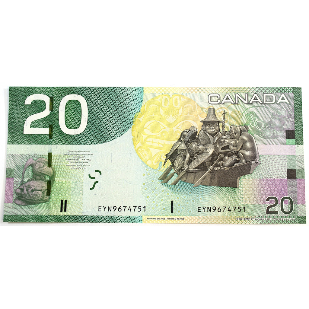 BC-64a-i 2005 Canada $20 Jenkins-Dodge, EYN, Choice Uncirculated (CUNC63)