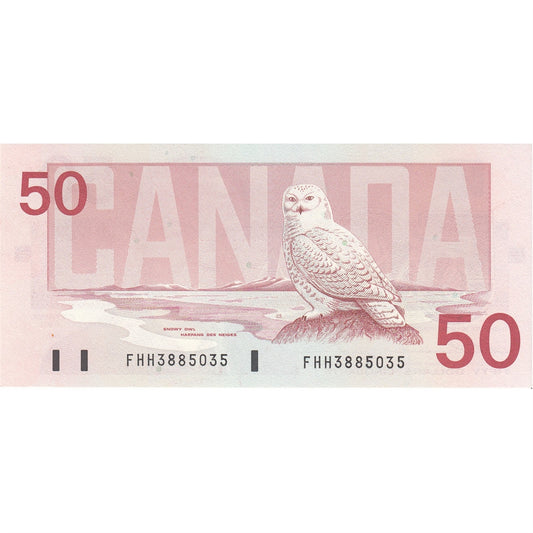 BC-59a 1988 Canada $50 Thiessen-Crow, FHH, UNC
