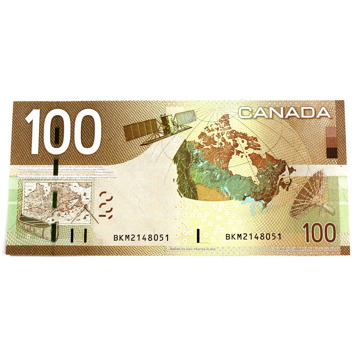 BC-66a 2005 Canada $100 Jenkins-Dodge, BKM, Uncirculated (MS60)