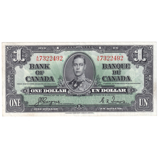 BC-21d 1937 Canada $1 Coyne-Towers, A/N, Extra Fine (EF40)