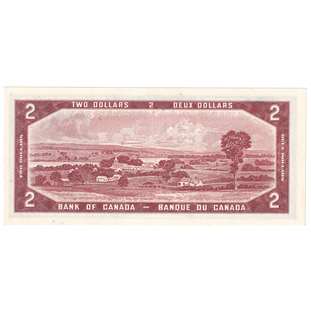 BC-38b 1954 Canada $2 Beattie-Rasminsky, O/R, AU-UNC (AU55)