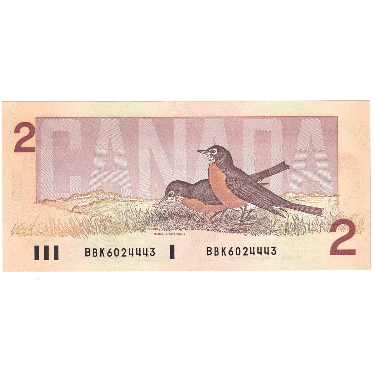 BC-55b 1986 Canada $2 Thiessen-Crow, BBK, AU-UNC (AU55)