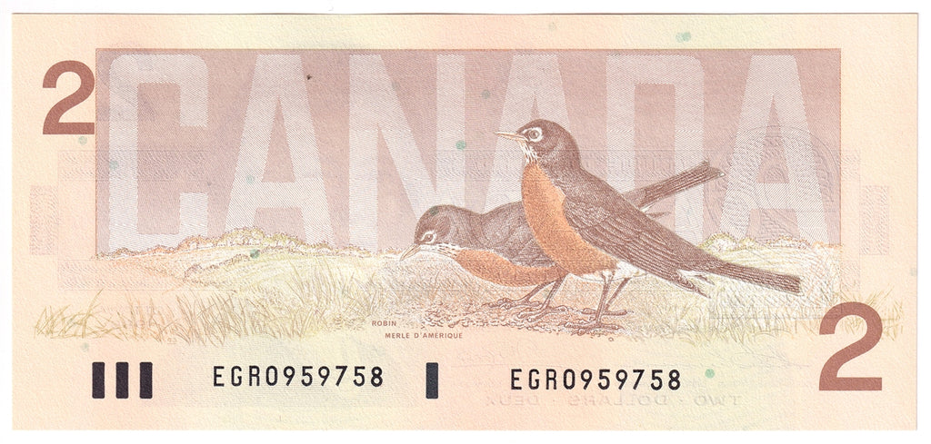 BC-55b-i 1986 Canada $2 Thiessen-Crow, EGR, Uncirculated (MS60)