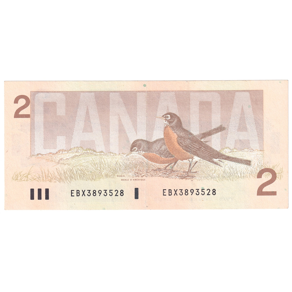 BC-55cA-i 1986 Canada $2 Bonin-Thiessen, EBX, VF-EF (VF30)