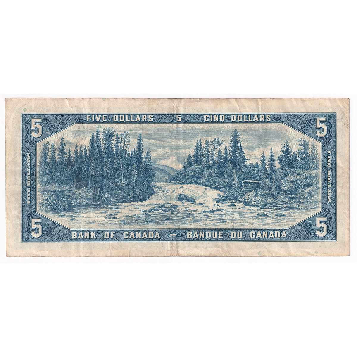 BC-39b 1954 Canada $5 Beattie-Rasminsky, H/X, F-VF (F15)