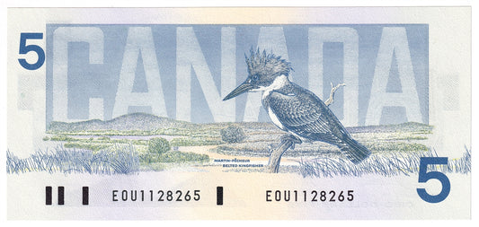 BC-56a-i 1986 Canada $5 Crow-Bouey, EOU, CUNC